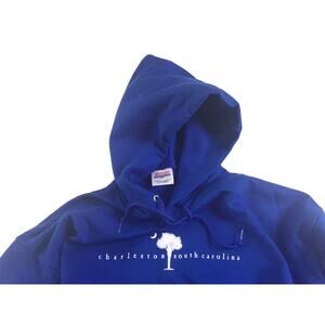 Charleston South Carolina Hoodie Size Large Blue Handwarmer